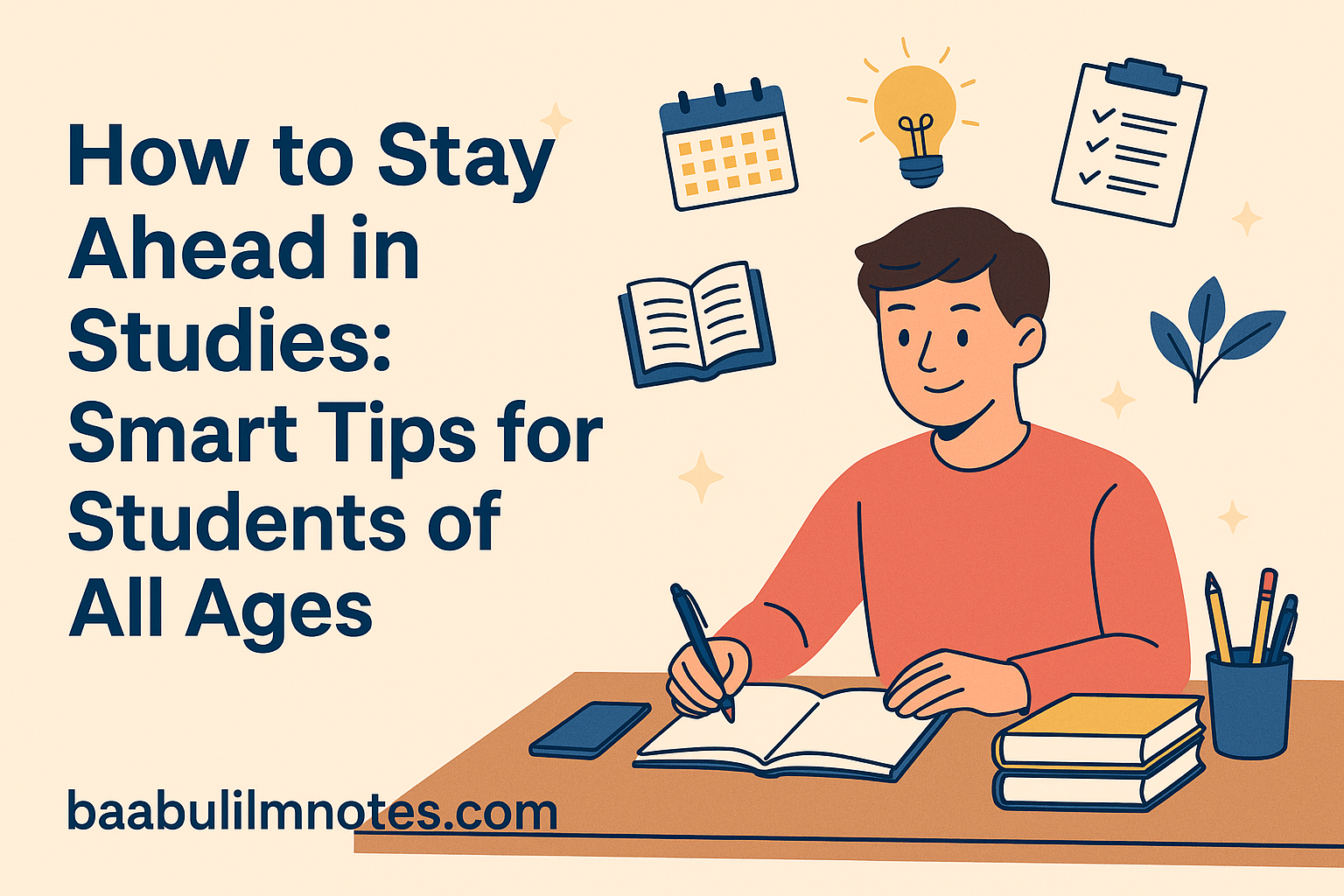 Student Studying with Smart Tips